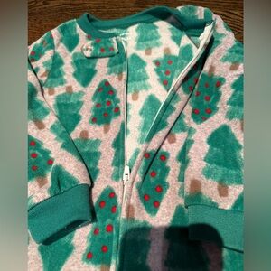 Carter's Green and White Tree Print Onesie
